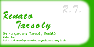 renato tarsoly business card