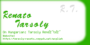 renato tarsoly business card